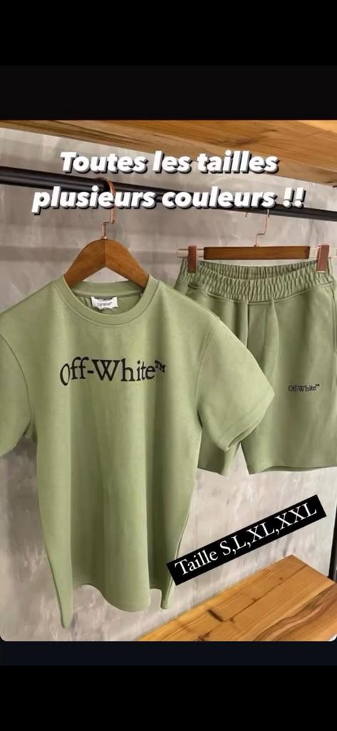 Off White set groen S-XXL, Kleding | Heren, Ophalen of Verzenden, Zo goed als nieuw