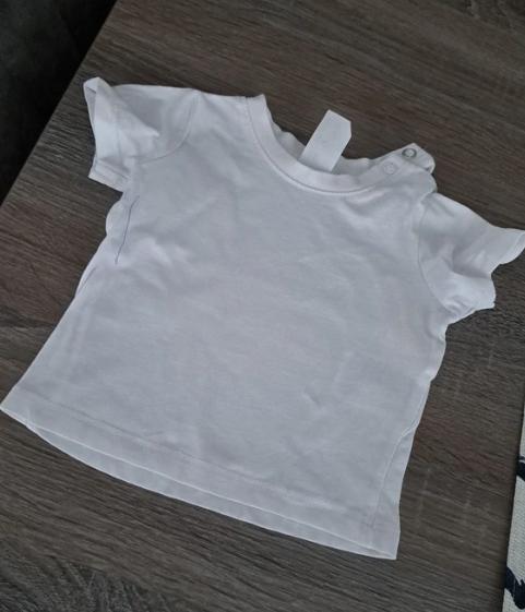 H&M effen wit t-shirt organic cotton 56, Kinderen en Baby's, Babykleding | Maat 56, Jongetje of Meisje, H&M, Ophalen of Verzenden