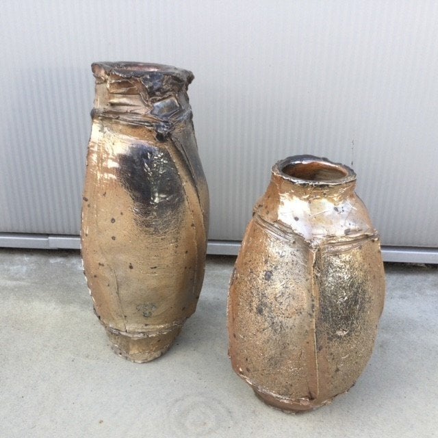 Set van 2 unieke keramieken potten, Antiek en Kunst, Kunst | Overige Kunst, Ophalen