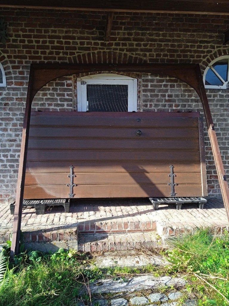Double grande porte avec bâti, Bricolage & Construction, Enlèvement, Utilisé