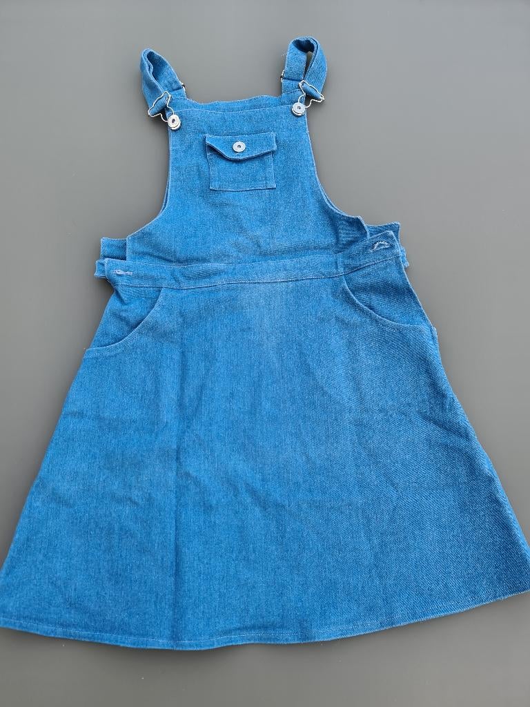 jeans jurk, salopette in jeans, 134, Ophalen, Zo goed als nieuw