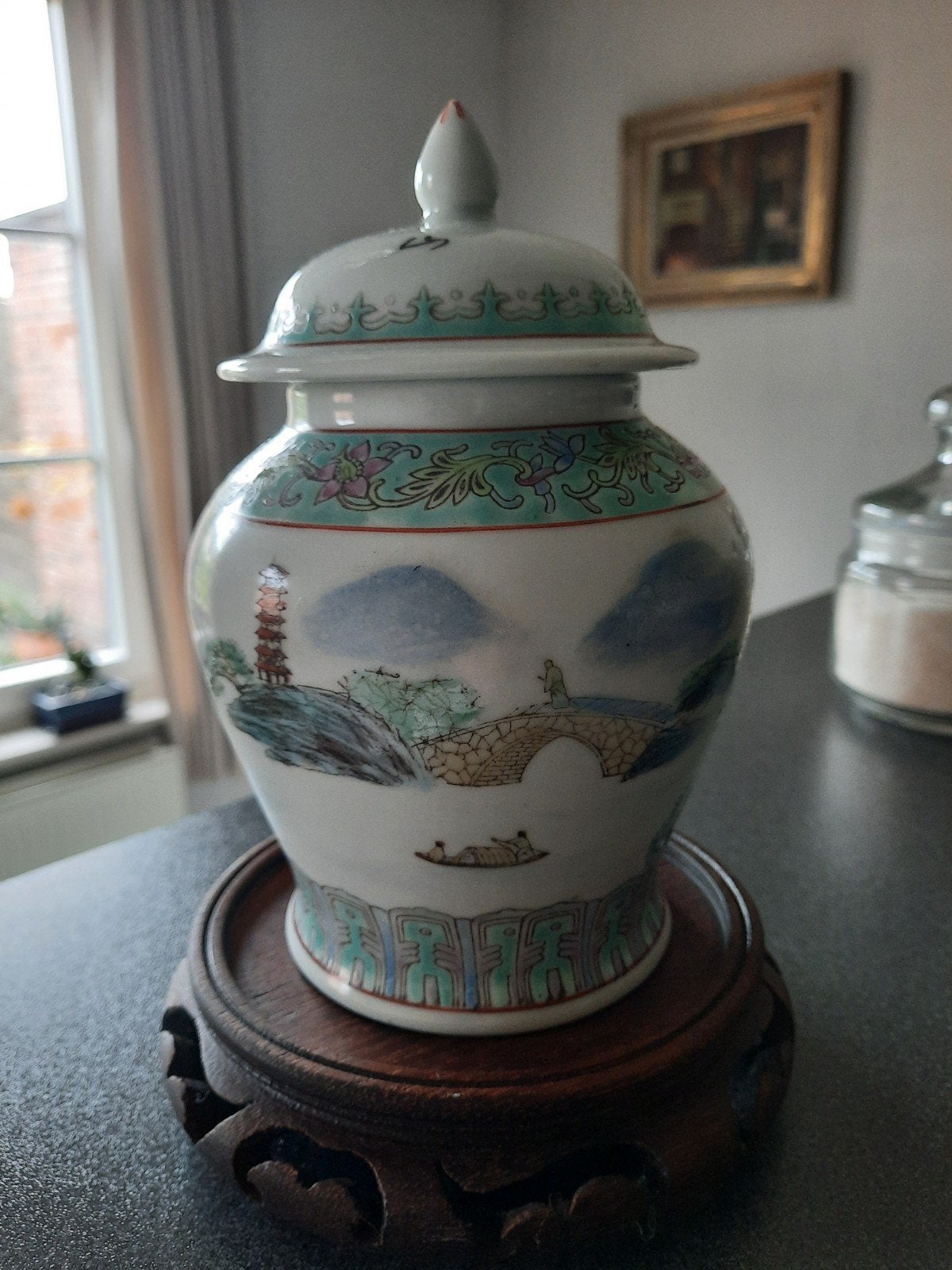 vintage handgeschilderd Jingdezhen porselein, Ophalen