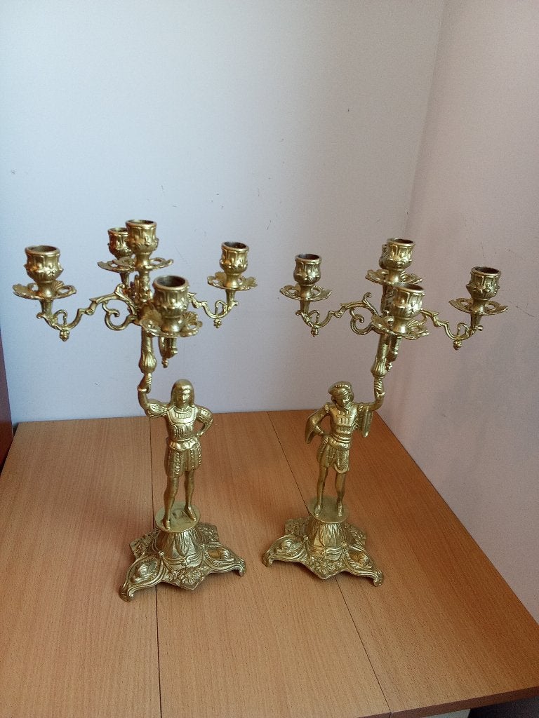 paire de chandeliers, Enlèvement ou Envoi, Bronze