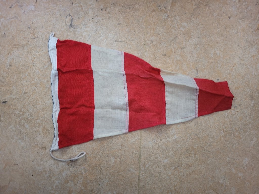 drapeau coton signalisation maritime vintage, Divers, Enlèvement ou Envoi, Utilisé