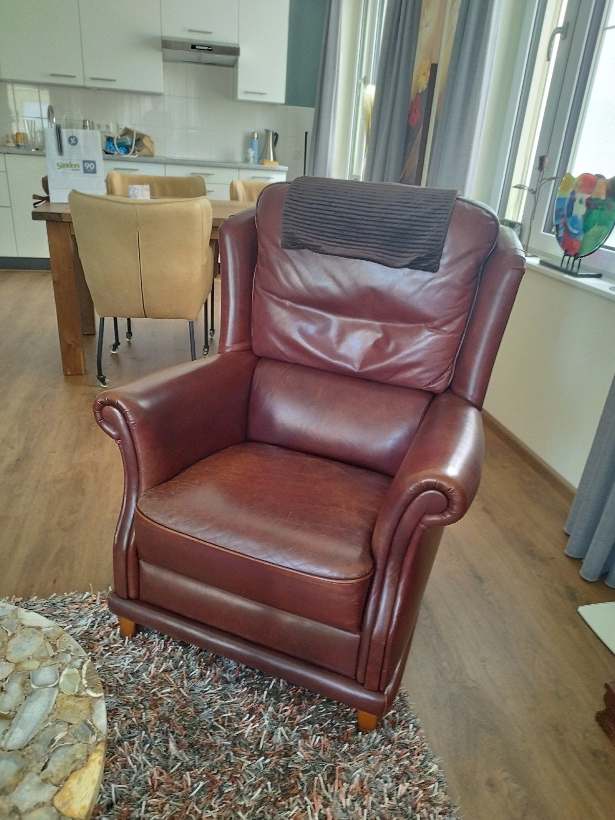 2 leren fauteuils GRATIS, Ophalen, Gebruikt, Minder dan 75 cm, Landelijk