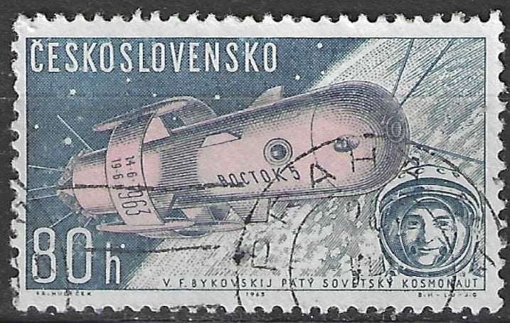 Tsjechoslowakije 1963 - Yvert 59PA - Vostok V (ST), Verzenden, Gestempeld
