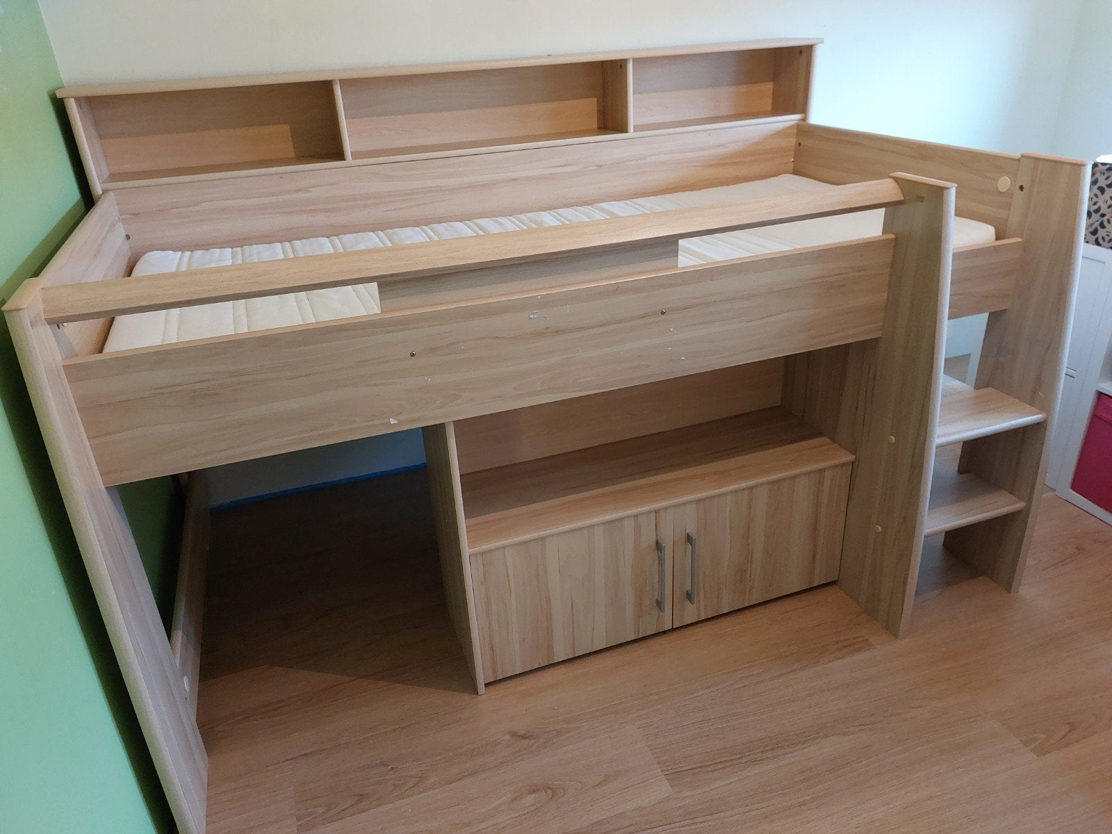 Bed hoogslaper, Ophalen, Hoogslaper