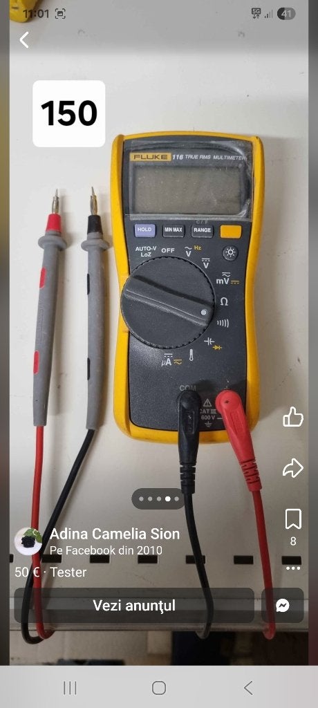 Multimeter, Doe-het-zelf en Bouw, Meetapparatuur, Ophalen, Gebruikt, Elektriciteit