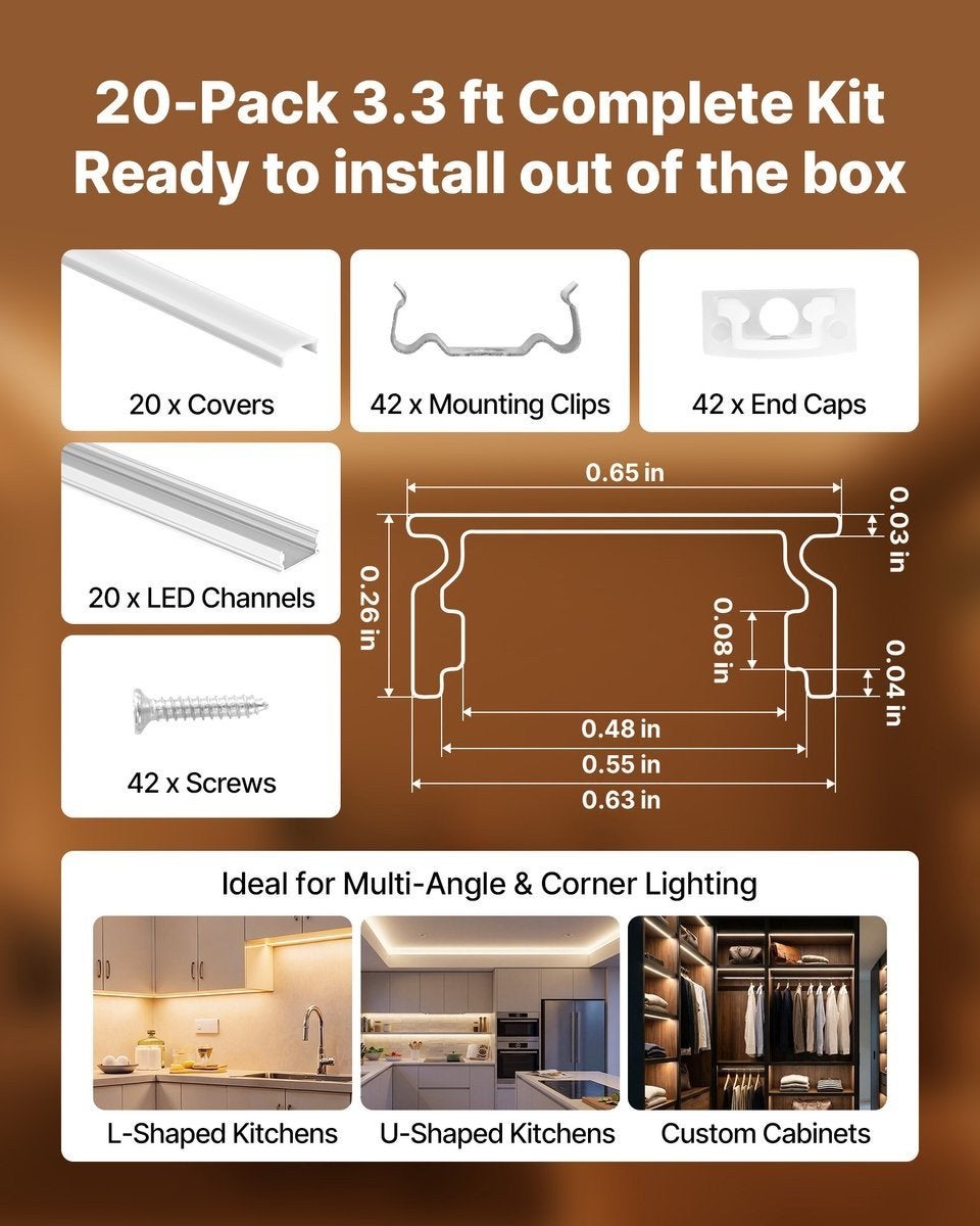 40 ledprofielen van 1m, complete sets, Maison & Meubles, Lampes | Autre, Enlèvement ou Envoi