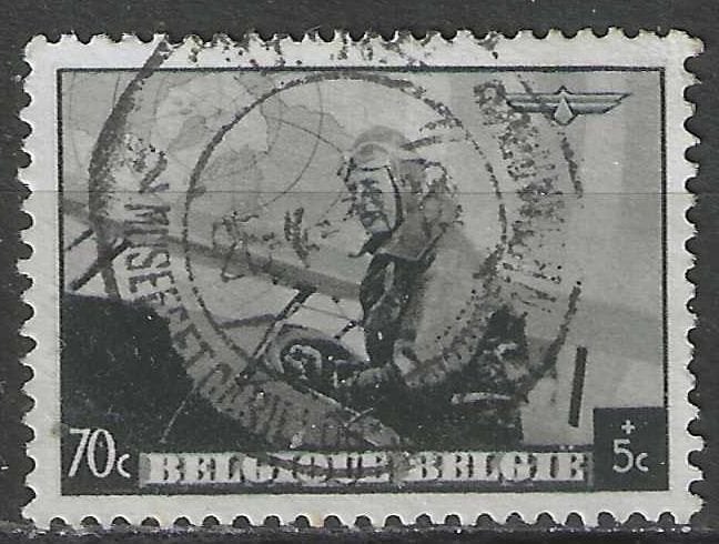 Belgique 1938 - Yvert/OBP 468 - Léopold III - Aviator (ST), Envoi, Affranchi, Oblitéré, Maison royale