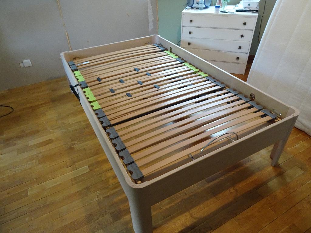 lit, sommier, matelas, Maison & Meubles, Chambre à coucher | Matelas & Sommiers, Utilisé, Sommier, 120 cm, 200 cm, Une personne