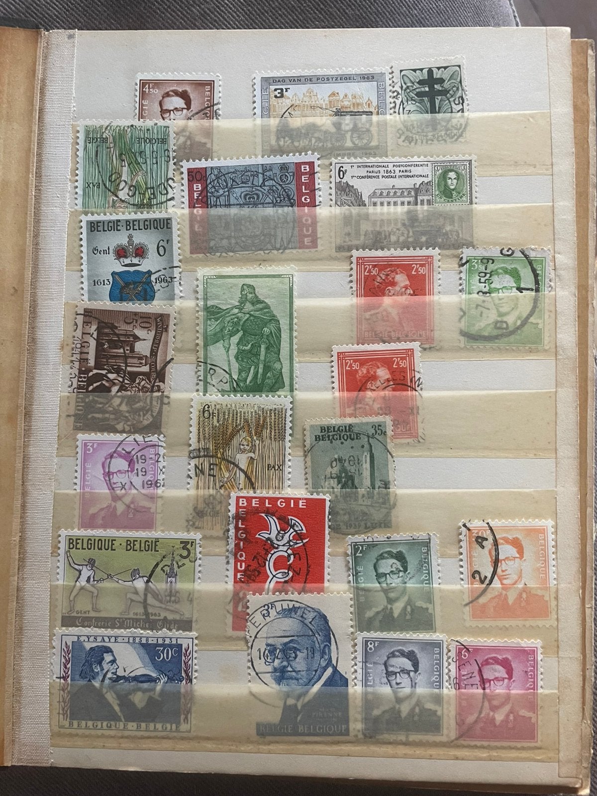 Postzegelalbum België – Jaren 50, 60,70 (Expo 58, Europa, .), Enlèvement ou Envoi