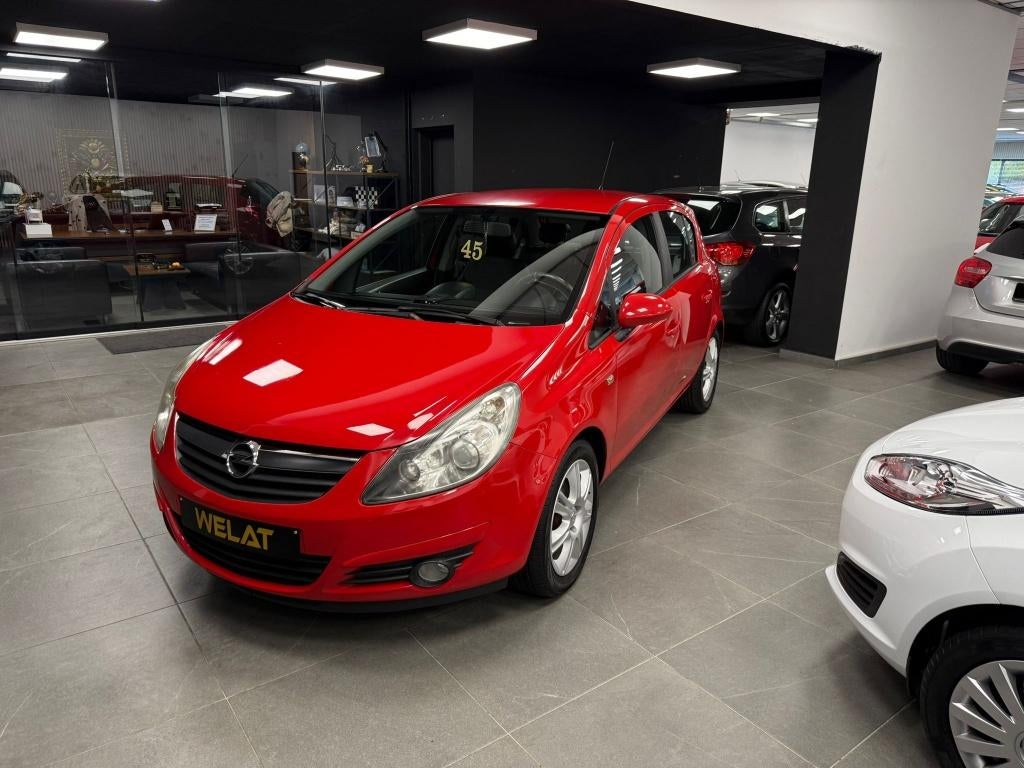 OPEL CORSA SPORT 1.2 MOTOR BENZINE /FIETSHANGER TREKHAAK, Auto's, Zwart, 146 g/km, Bedrijf, Trekhaak