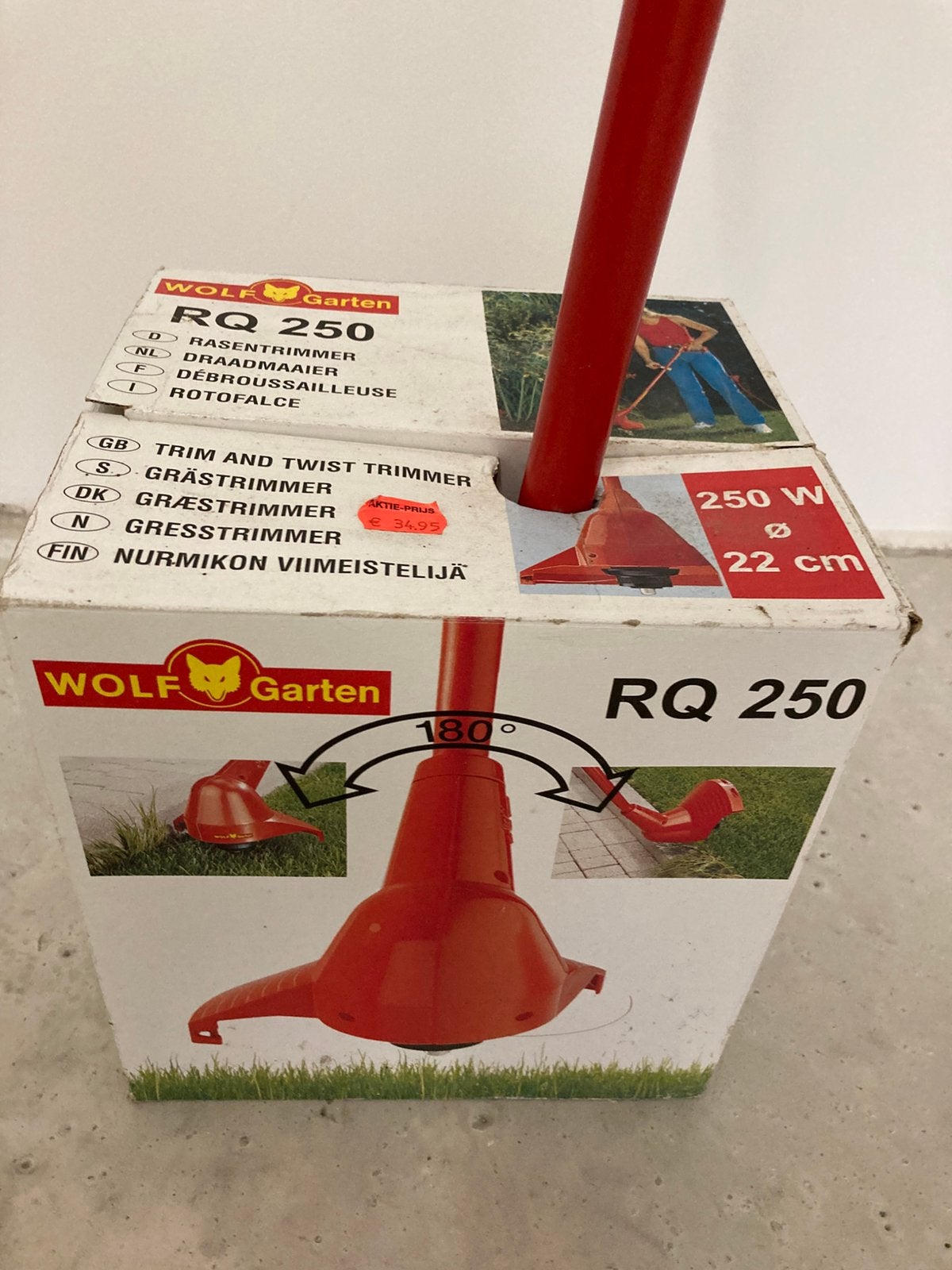 Wolf Garten RQ 250 Elektrische Grastrimmer - Nieuw in Doos, Tuin en Terras, Grastrimmers, Ophalen, Wolf garten, Nieuw, 10 tot 30 cm