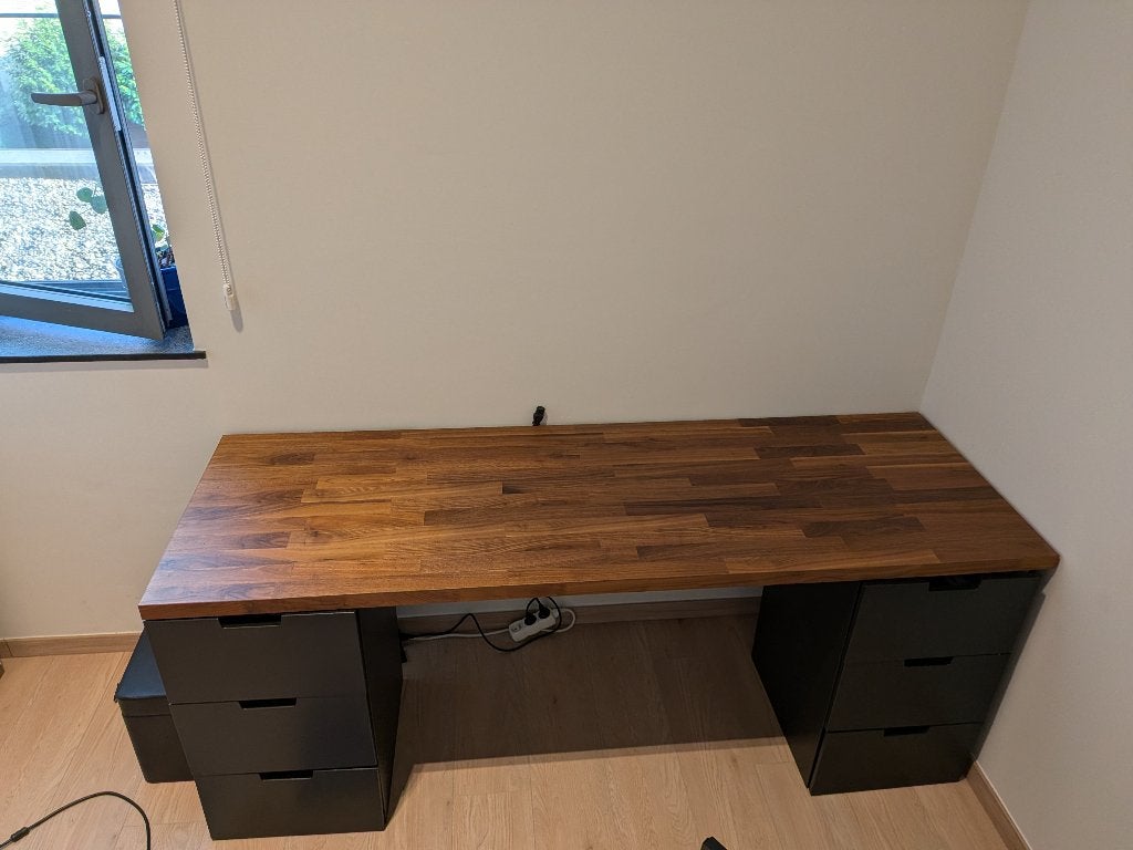 Bureau + lade kasten, Maison & Meubles, Bureaux, Bureau d'ordinateur, 63 cm, Avec tiroirs, Enlèvement