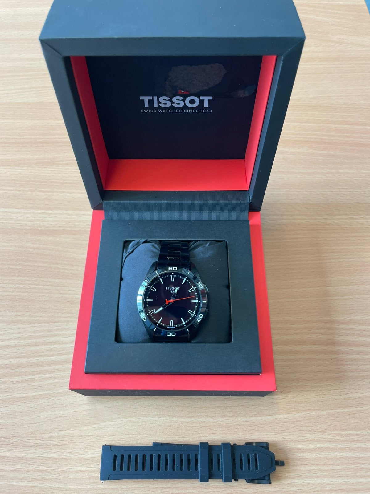 Tissot T-TOUCH CONNECT SPORT noire (montre connectée), Ophalen of Verzenden, Zo goed als nieuw