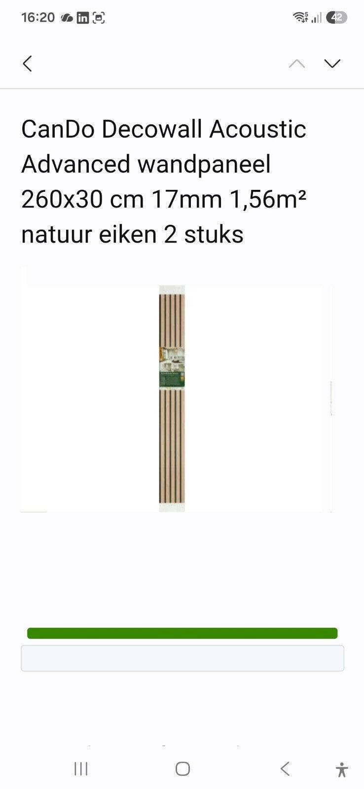 Nieuw Decowall Acoustic Advanced wandpaneel, natuur eiken, Ophalen