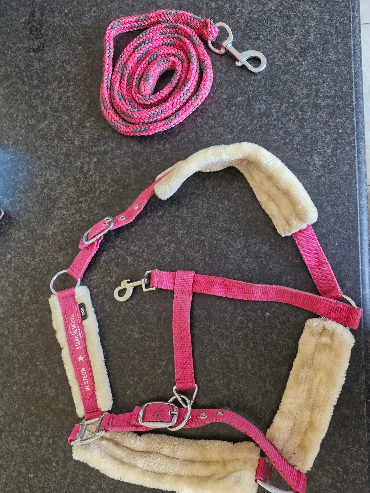 Horka halster maat cob + touw, Ophalen, Gebruikt, Halster, Roze