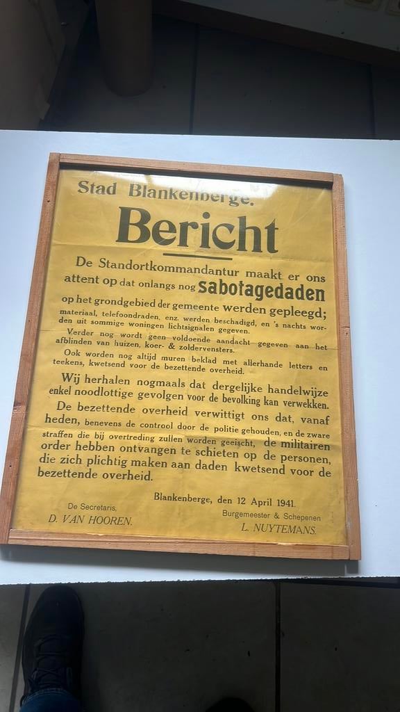 Affiche rare Geheim Leger Blankenberge, Enlèvement ou Envoi
