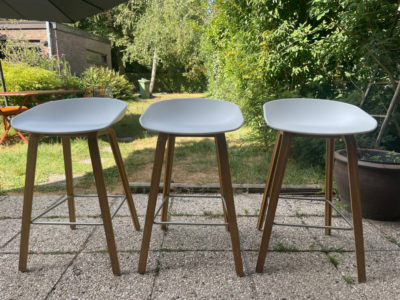 3 Barkrukken HAY AAS32, Bois, Enlèvement, Utilisé, 60 à 90 cm