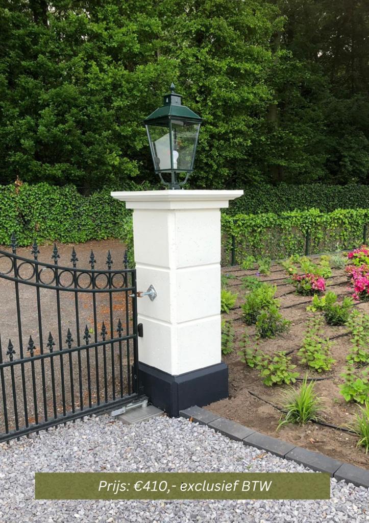 Zuilen kolommen voor poort of hekwerk, Ophalen