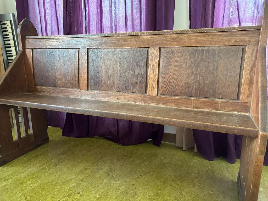 Authentieke houten kerkbank, Antiek en Kunst, Ophalen