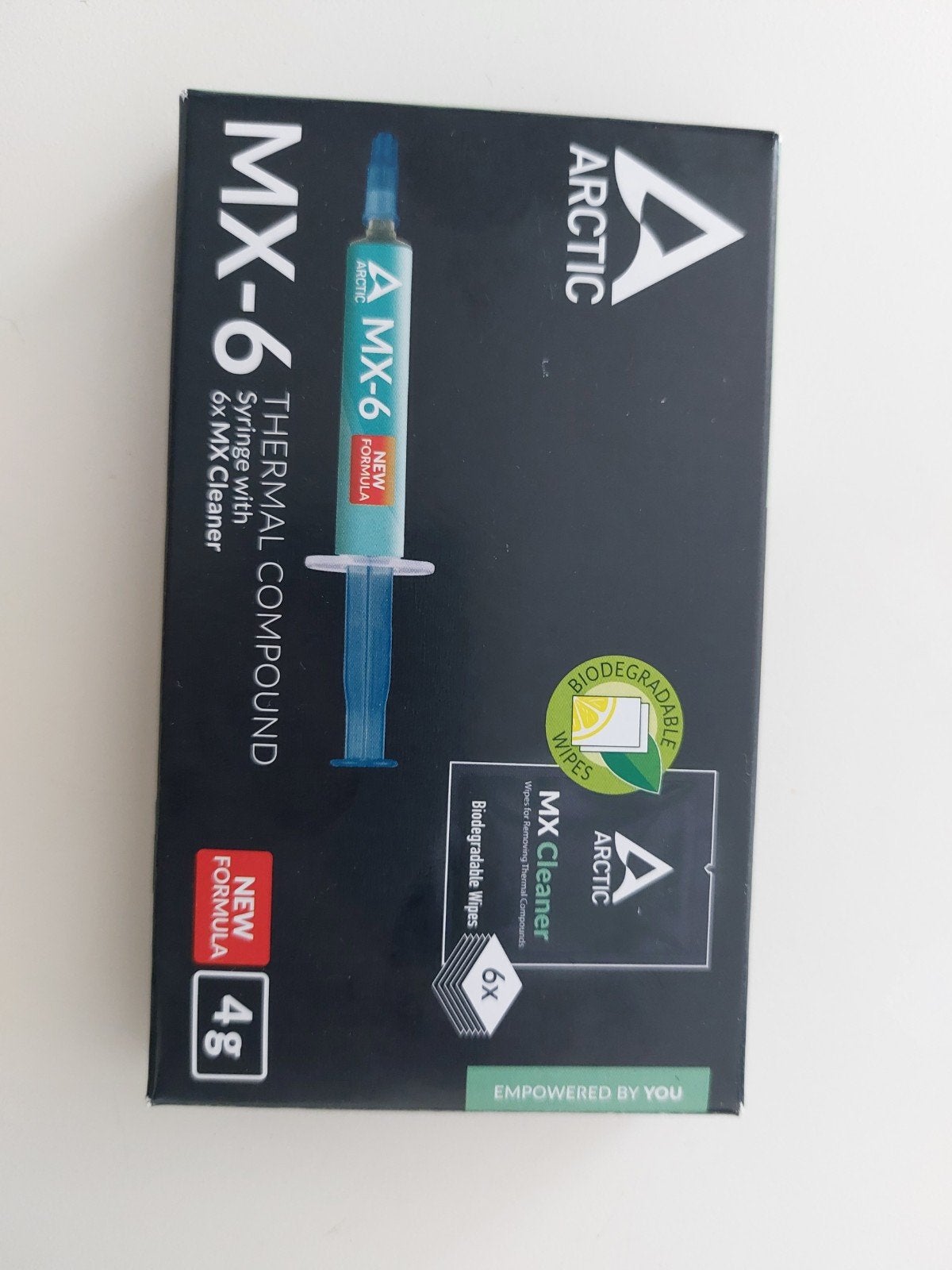 Arctic MX-6 Thermal Paste 4g (koelpasta) + 6mx cleaners, Computers en Software, Computerkoelers, Ophalen of Verzenden, Nieuw, Koelpasta