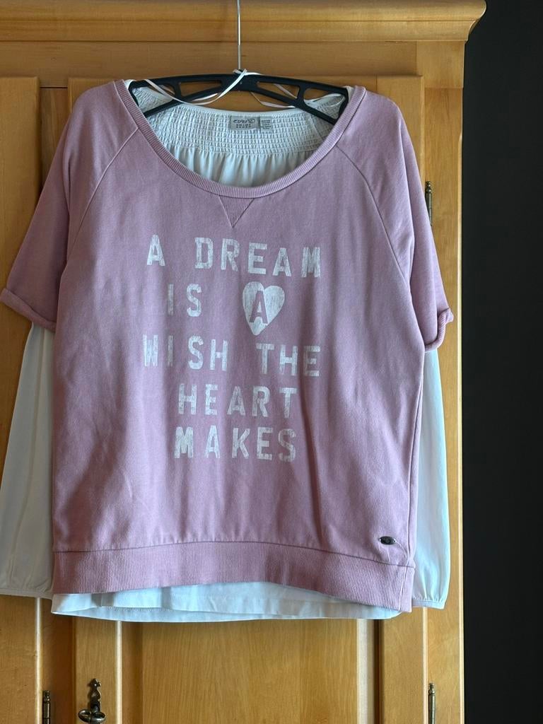 Roze truitje van Maison Scotch (S) + gratis longsleeve., Ophalen of Verzenden, Zo goed als nieuw, Maat 36 (S), Roze