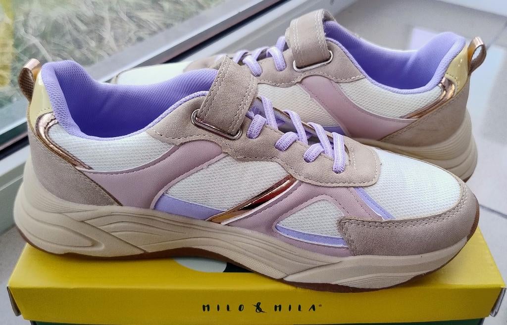 Coole beige Milo & Mila sneakers, maat 38 *NIEUW*, Milo & Mila, Meisje, Schoenen, Nieuw
