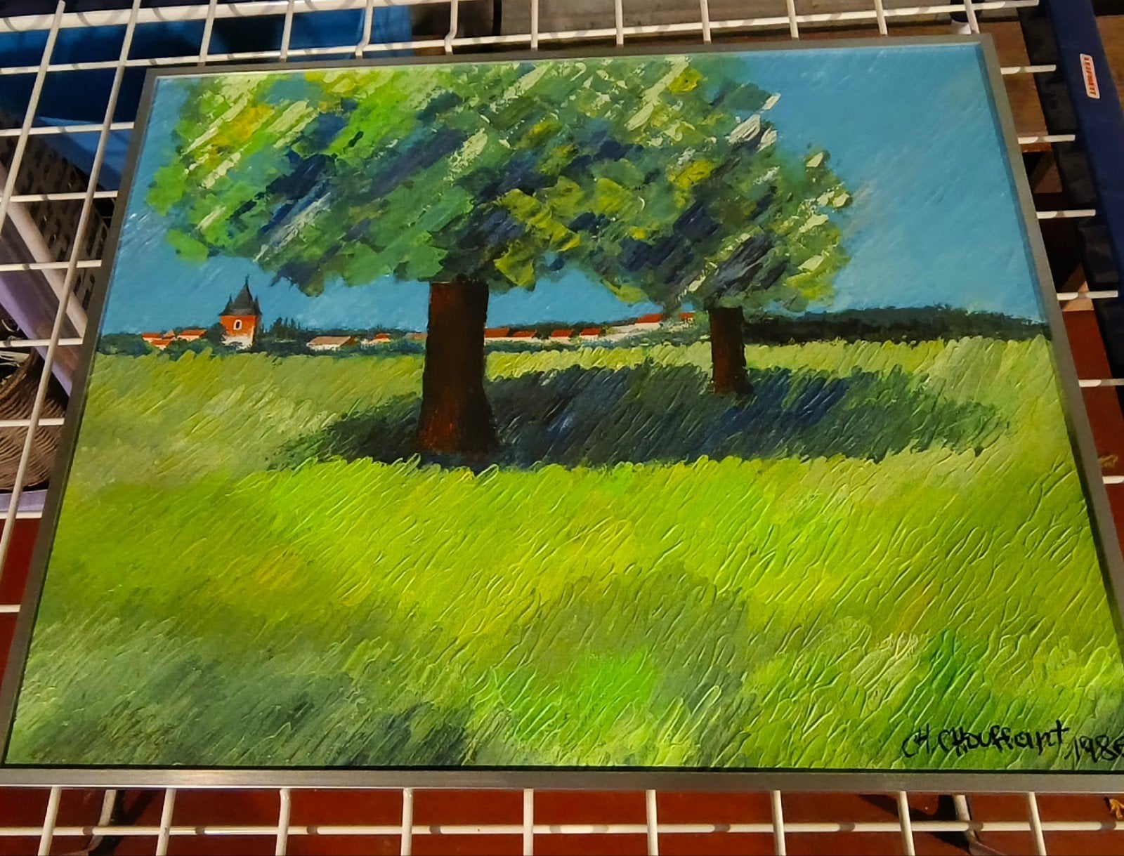 Avernas-le-Bauduin » — Charles Chauffart (1986), Antiquités & Art, Art | Peinture | Classique, Enlèvement ou Envoi, Signé, Peinture acrylique