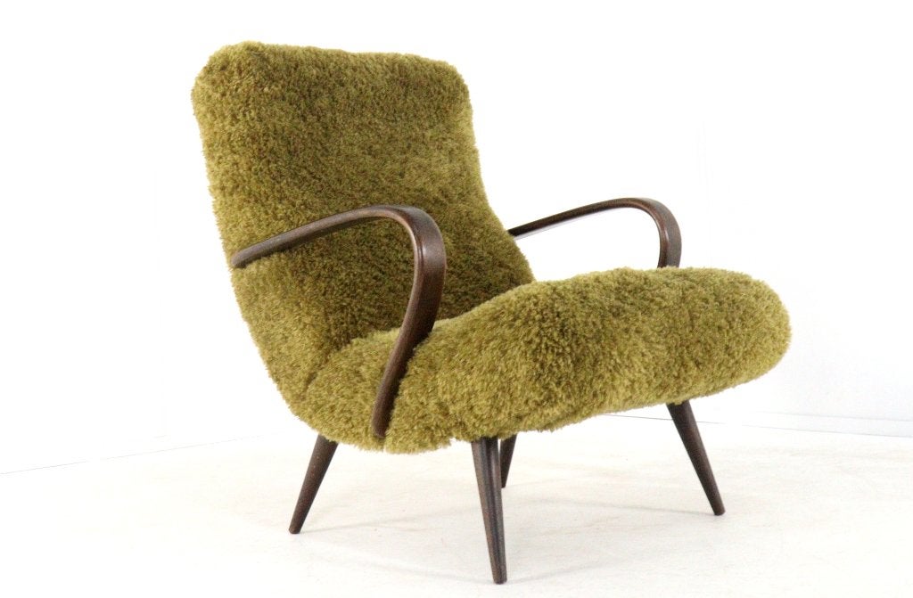 Vintage fauteuil stoel nieuw gestoffeerd doodle art deco, Maison & Meubles, Fauteuils, 75 à 100 cm, Enlèvement ou Envoi, Vintage