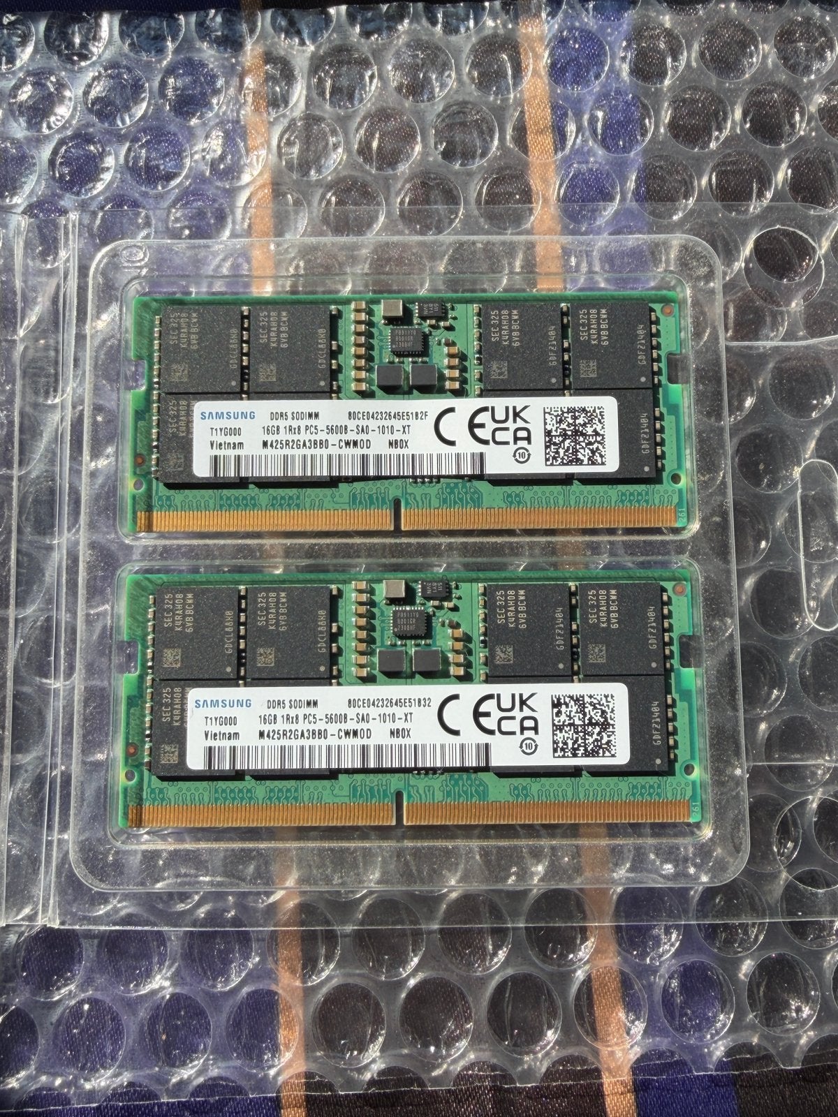 SODIMM DDR5 5600mhz 2x16Go=32 Go Samsung, Informatique & Logiciels, Enlèvement ou Envoi, Comme neuf, DDR5