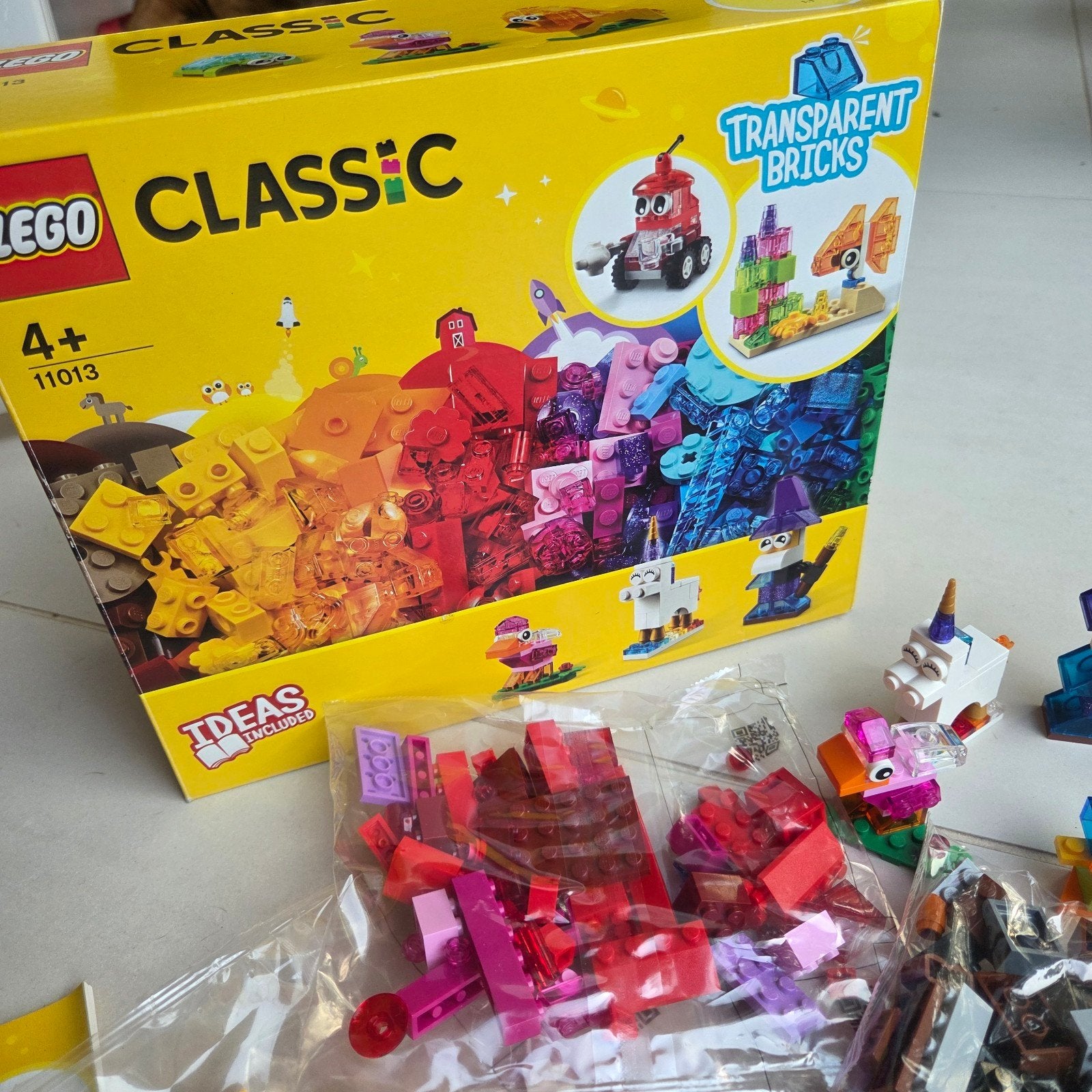 Lego Classic 11013 Ideas Transparent, Lego, Ophalen of Verzenden, Complete set, Compleet