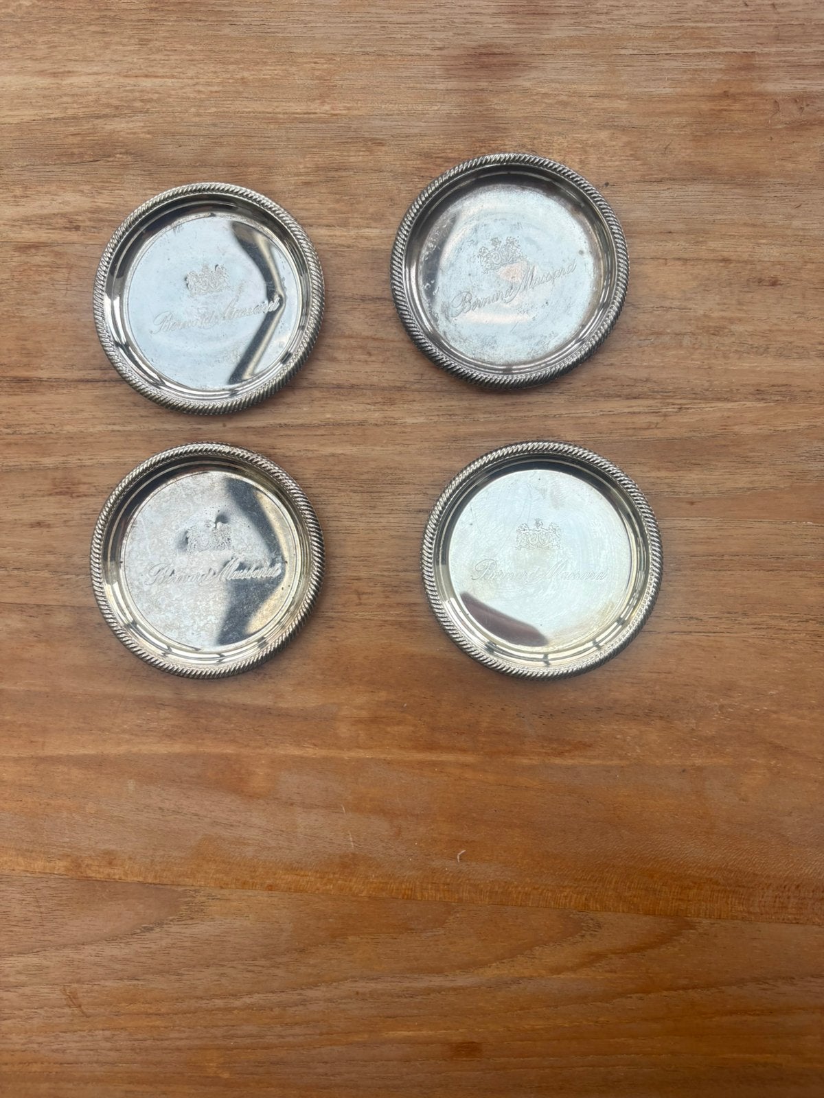 Set van 4 vintage Bernard-Massard flessenonderzetters, Enlèvement