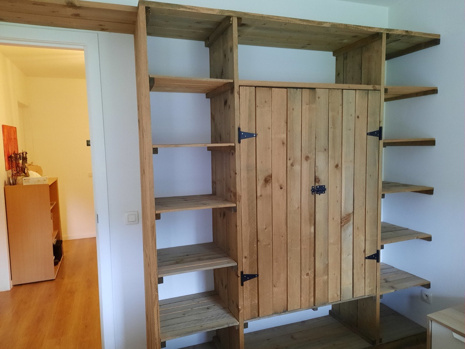 handige steigerhouten kast, Ophalen