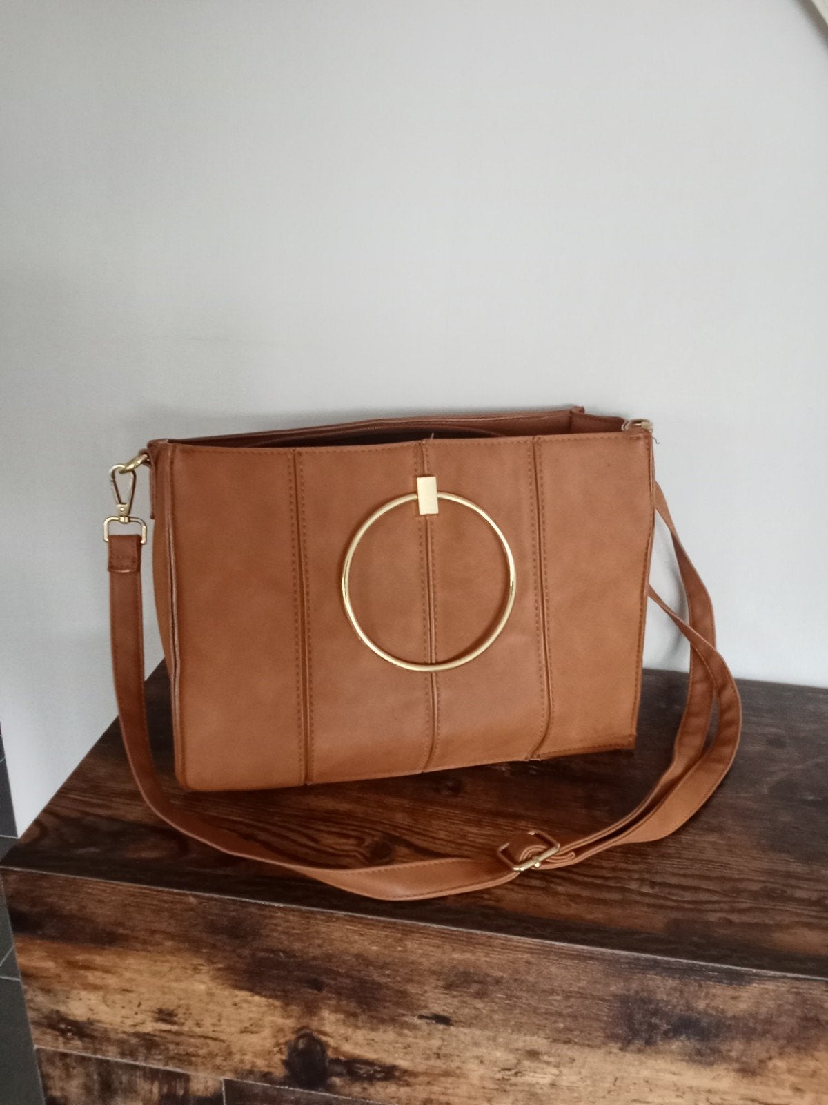 Bruine handtas, Handtassen en Accessoires, Tassen | Damestassen, Ophalen, Handtas