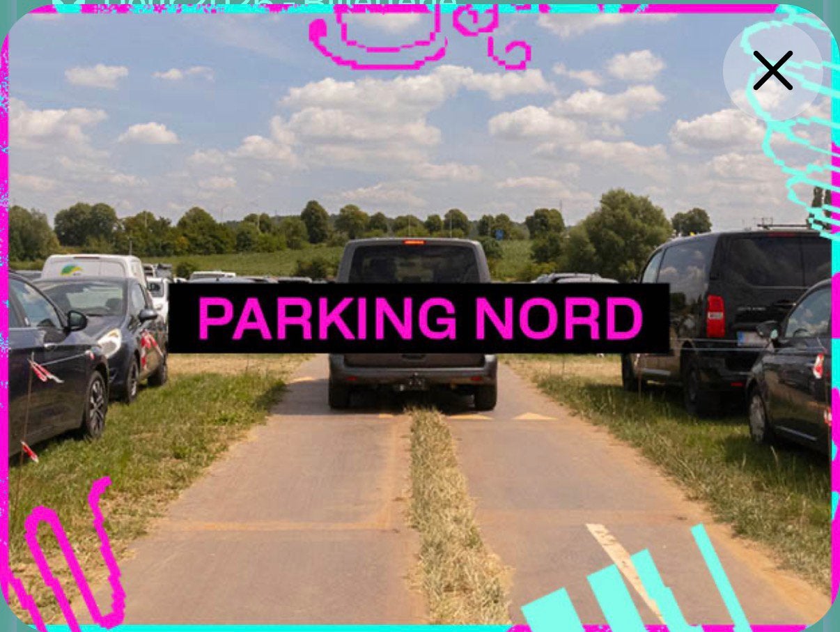 Parking Noord ticket Dour festival (3 minuten van de ingang)