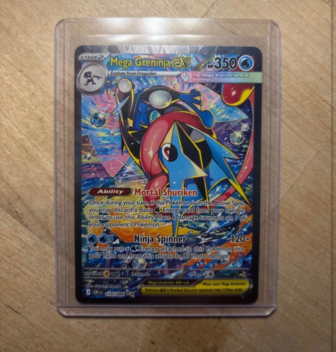 Mega Greninja Ex #116/086 - Mega Evolutions Chaos Rising, Ophalen, Zo goed als nieuw