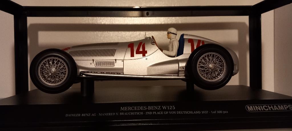1/18 MERCEDES-BENZ W125 2nd GERMAN F1 GP 1937 Minichamps, Enlèvement ou Envoi, Neuf, Voiture, MiniChamps