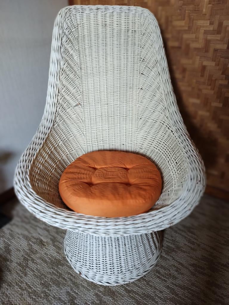 Rieten zetel, Huis en Inrichting, Ophalen, Gebruikt, Riet of Rotan