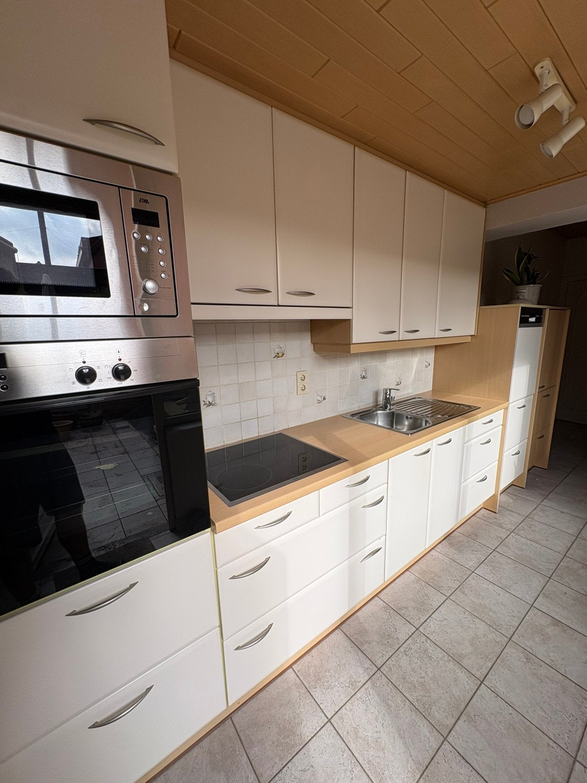 Complete keuken met toestellen, Ophalen, Wit, Enkelwandige keuken, Zo goed als nieuw