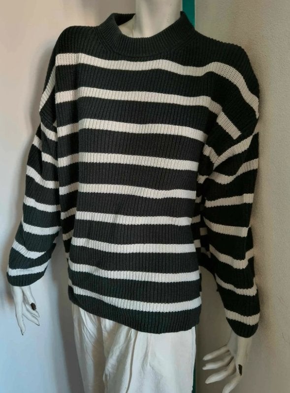 Gestreepte trui H&M mt M, Maat 38/40 (M), H&M, Blauw, Ophalen of Verzenden
