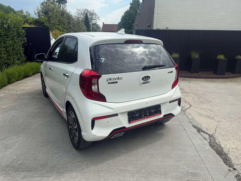 Kia Picanto Picanto 1.0i GT Line ISG (bj 2021), Auto's, 4 zetels, Gebruikt, Wit, Leder