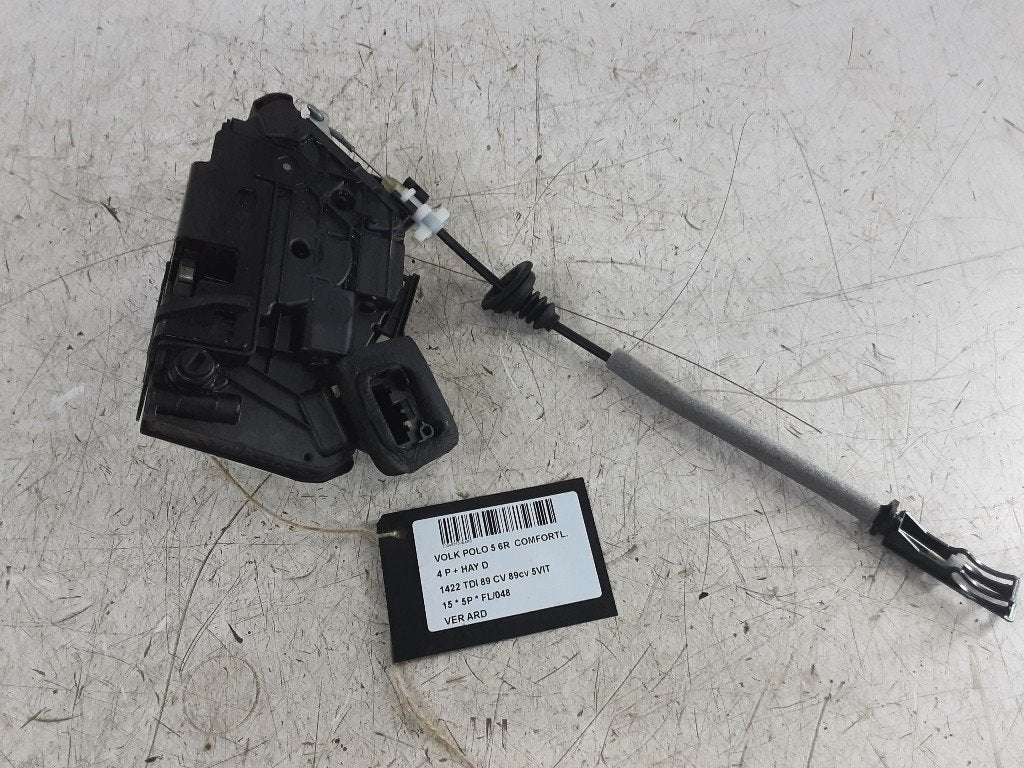SERRURE DE PORTE ARRIÈRE DROITE Polo V (6R) (6R4839016A), Autos : Pièces & Accessoires, Volkswagen, Mevr. I. Hauben, Utilisé, Arrière
