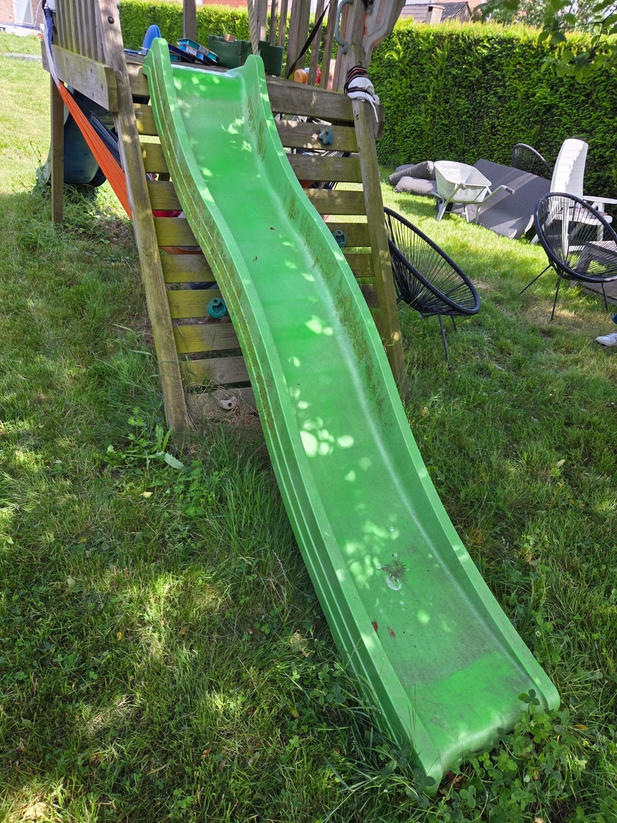 2 glijbanen schommel ringen klimtouw stuur, Ophalen, Schommel