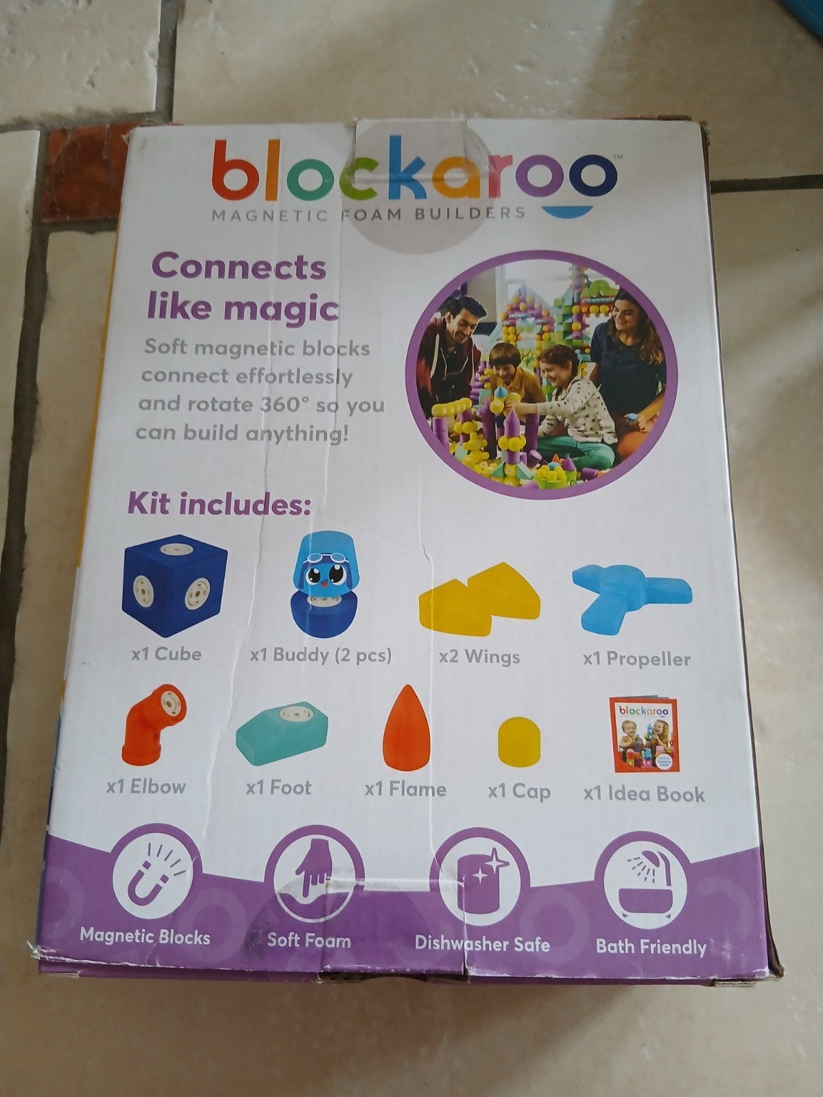 blockaroo magnetic foam builders 18 m+, Kinderen en Baby's, Speelgoed | Educatief en Creatief, Ophalen, Gebruikt, Bouwen