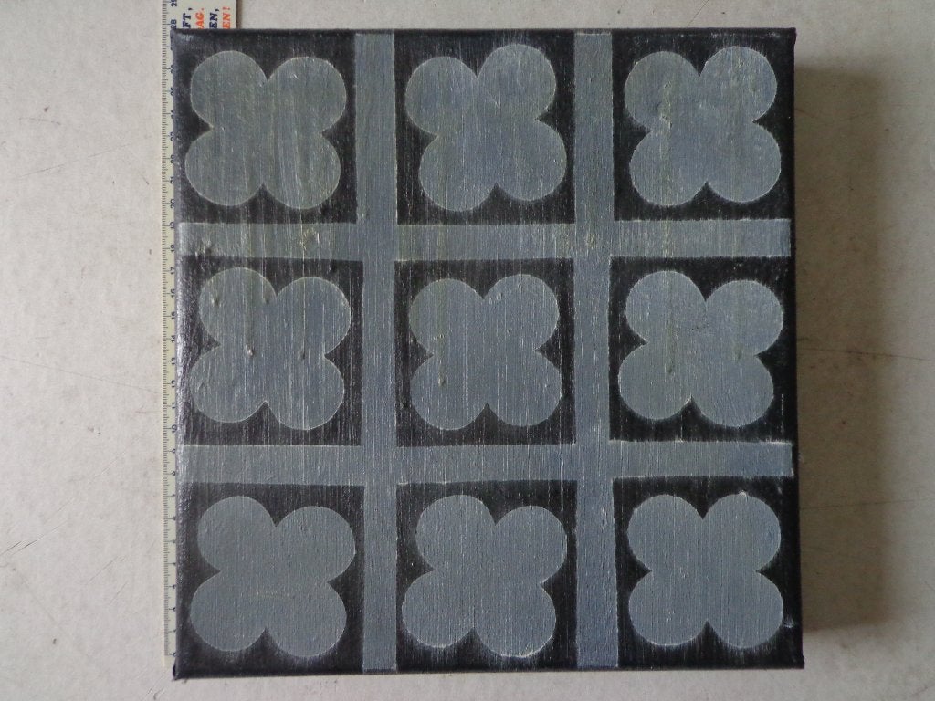 schilderij met geometrische motieven door Katleen Deleu 2005, Antiek en Kunst, Kunst | Schilderijen | Modern, Ophalen of Verzenden