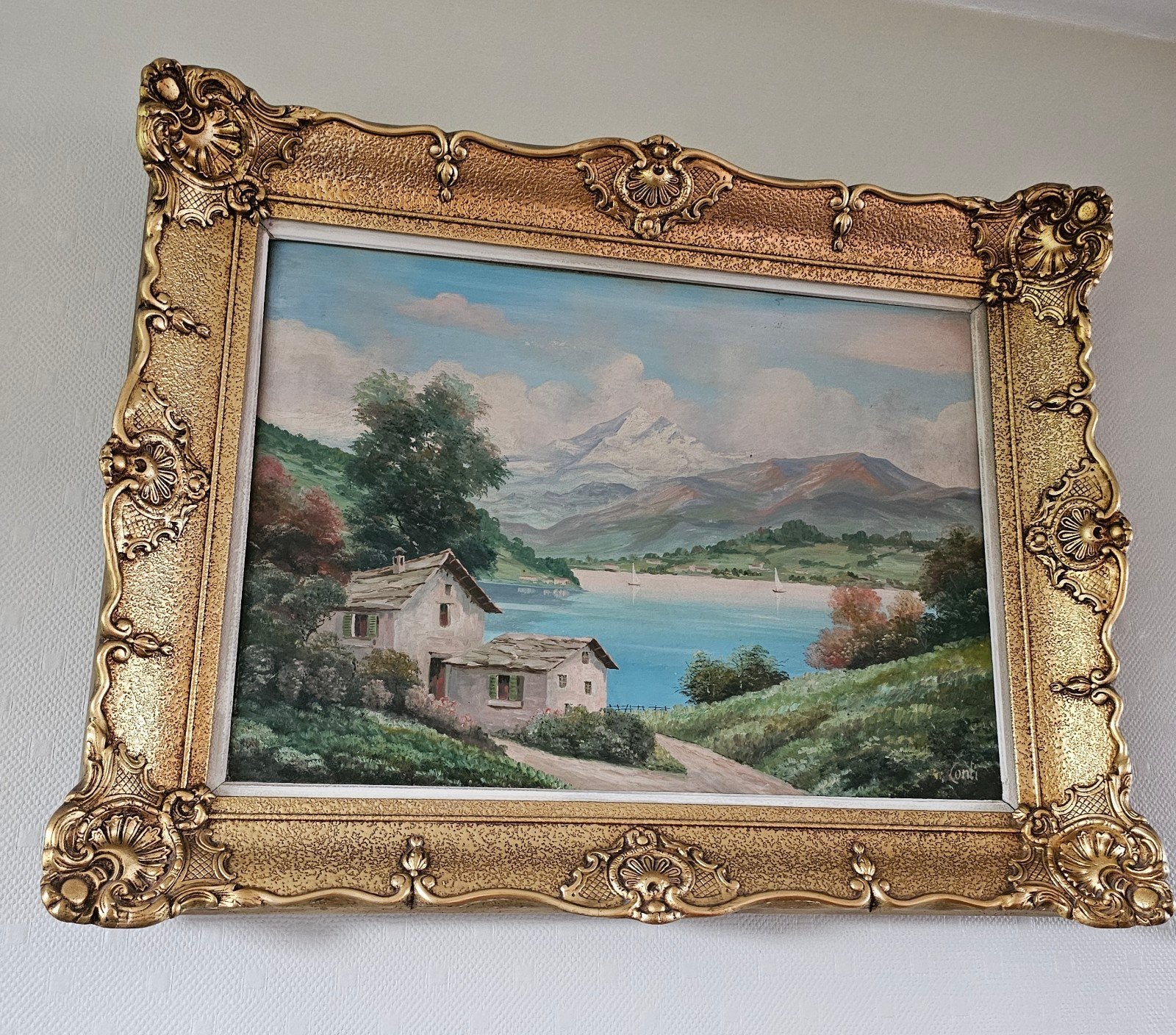 Peinture ancienne signée Conti, Enlèvement