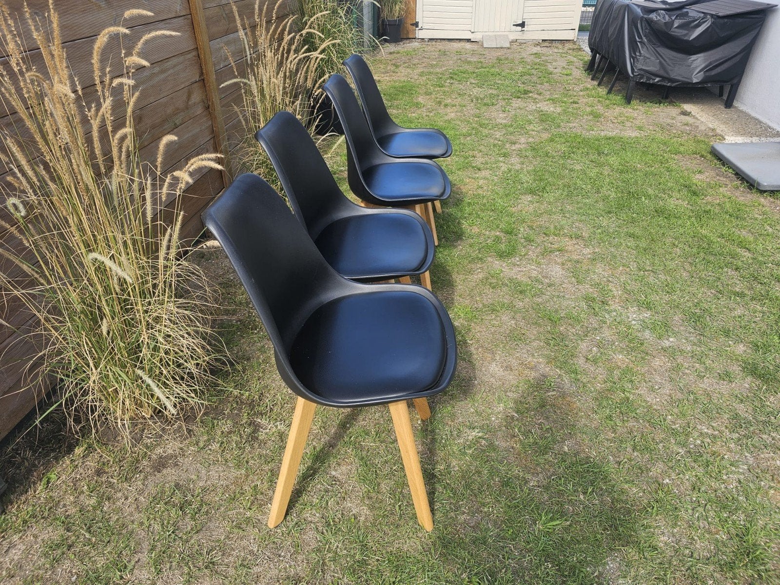 4 eetkamer stoelen, Maison & Meubles, Chaises, Enlèvement, Noir