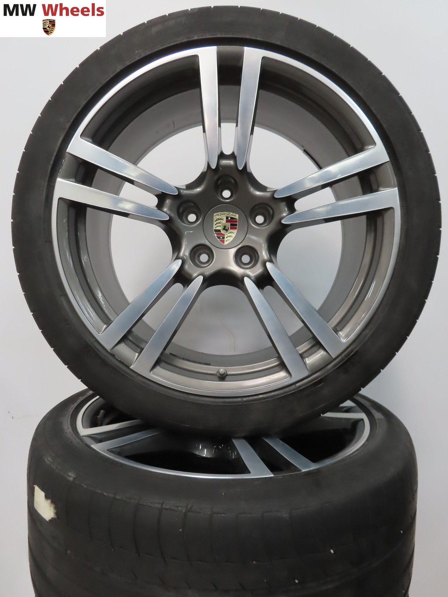 Porsche Cayenne Turbo II 21 inch velgen met zomerbanden, Auto-onderdelen, Banden en Velgen, Gebruikt, 295 mm, -, -